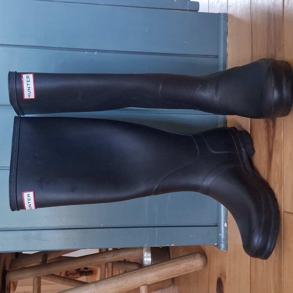ORIGINAL TALL HUNTER RAINBOOTS BLACK 7